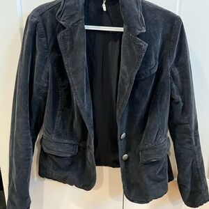 Free People Women's Black Corduroy Blazer